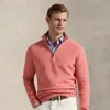 Ralph Lauren Mesh-knit Cotton Quarter-zip Sweater