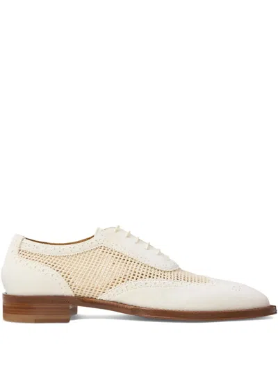 Ralph Lauren Mesh Oxfords In Lux Cream
