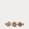 Polo Ralph Lauren Metal-accent Leather Belt In Natural