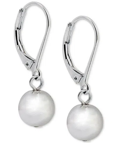 Ralph Lauren Metal Ball Drop Earrings In Silver