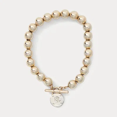 Ralph Lauren Metal Bead Bracelet In Gold