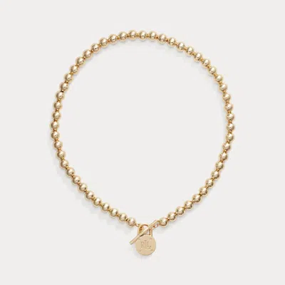 Ralph Lauren Metal Bead Necklace In Gold