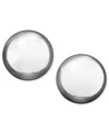 Ralph Lauren Silver Tone Metal Bead Stud Collection In Silver