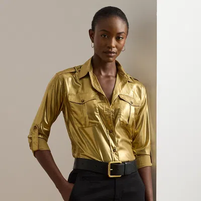 Ralph Lauren Metallic Chiffon Shirt
