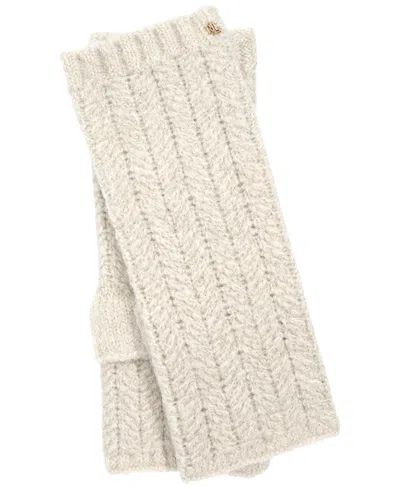 Ralph Lauren Metallic Herringbone Fingerless Glove In Neutral