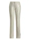 Ralph Lauren Metallic Straight-leg Jeans In Neutral