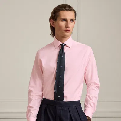 Ralph Lauren Micro-houndstooth Shirt In Pink