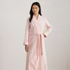 Ralph Lauren Microfleece Long Shawl-collar Robe In Pink