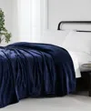 Ralph Lauren Micromink Plush Blanket, King In Navy