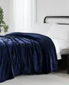 Ralph Lauren Micromink Plush Blanket, King In Navy