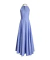 Ralph Lauren Eldred End-on-end Day Halter Dress In Cornflower Blue