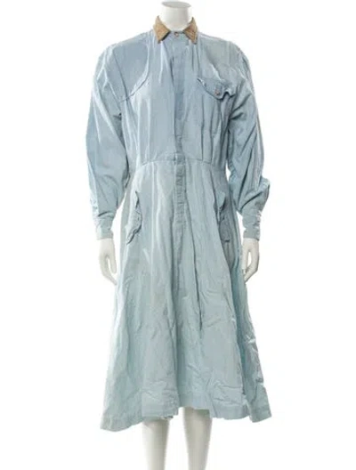 Pre-owned Ralph Lauren Midi Length Dress In Blue