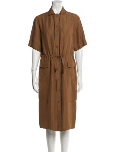 Pre-owned Ralph Lauren Midi Length Dress In Brown