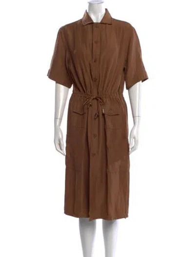 Pre-owned Ralph Lauren Midi Length Dress In Brown