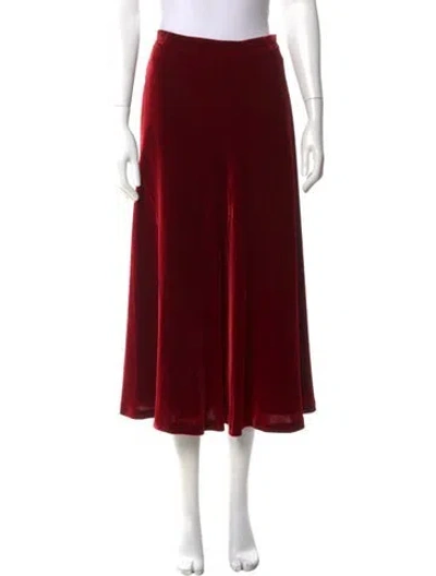 Pre-owned Ralph Lauren Midi Length Skirt In Burgundy