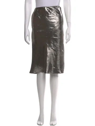 Pre-owned Ralph Lauren Midi Length Skirt In Gold