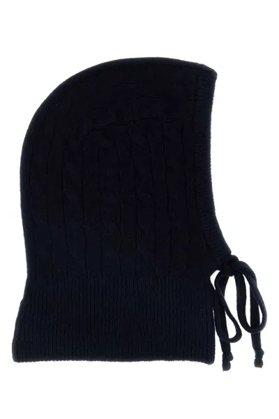 Ralph Lauren Midnight Blue Wool Blend Balaclava In Animal Print