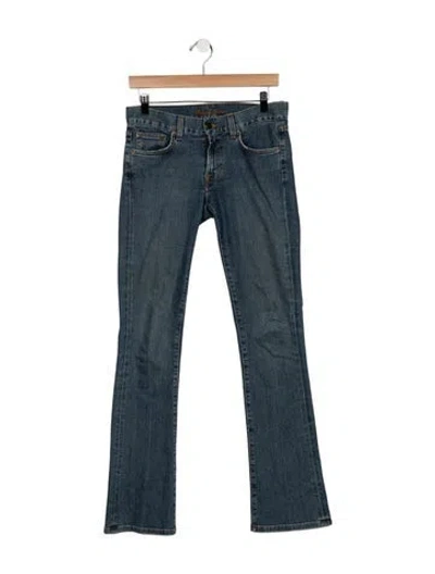 Pre-owned Ralph Lauren Mid-rise Flared Jeans In Blue