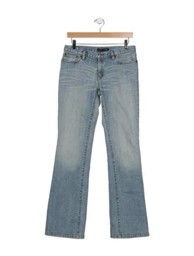 Pre-owned Ralph Lauren Mid-rise Flared Jeans In Blue