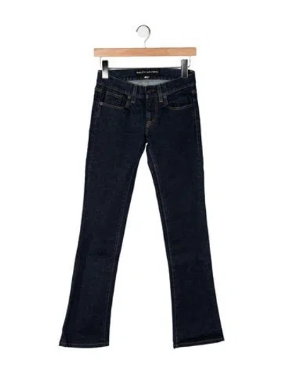 Pre-owned Ralph Lauren Mid-rise Flared Jeans In Blue
