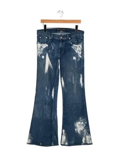 Pre-owned Ralph Lauren Mid-rise Flared Jeans In Blue