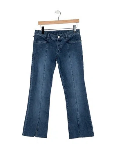Pre-owned Ralph Lauren Mid-rise Flared Jeans In Blue