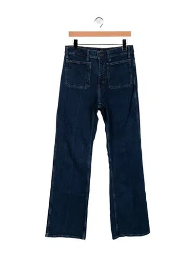 Pre-owned Ralph Lauren Mid-rise Flared Jeans In Blue
