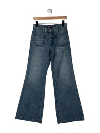 Pre-owned Ralph Lauren Mid-rise Flared Jeans In Blue
