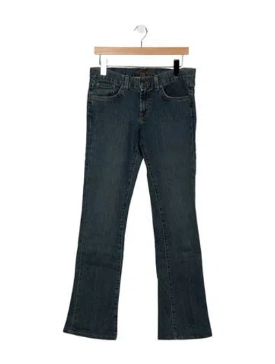 Pre-owned Ralph Lauren Mid-rise Flared Jeans In Blue