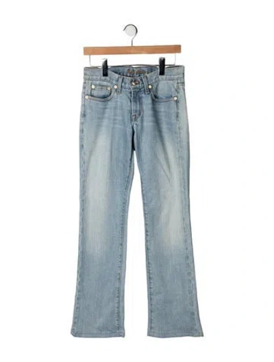 Pre-owned Ralph Lauren Mid-rise Flared Jeans In Blue