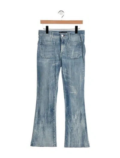 Pre-owned Ralph Lauren Mid-rise Flared Jeans In Blue