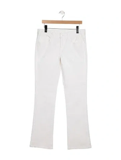 Pre-owned Ralph Lauren Mid-rise Flared Jeans In Blue/white