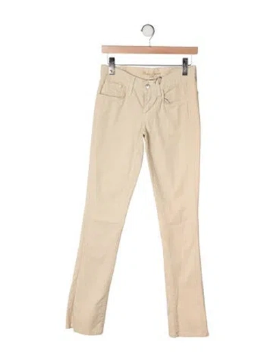 Pre-owned Ralph Lauren Mid-rise Flared Jeans In Neutrals