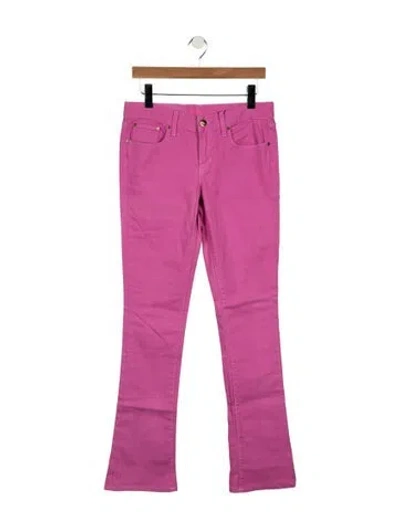Pre-owned Ralph Lauren Mid-rise Flared Jeans In Pink
