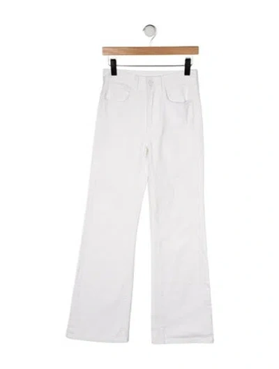 Pre-owned Ralph Lauren Mid-rise Flared Jeans In White