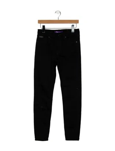 Pre-owned Ralph Lauren Mid-rise Skinny Leg Jeans In Black