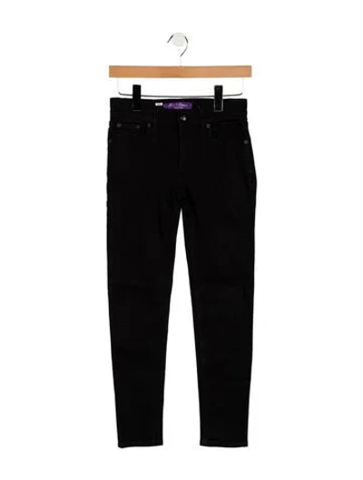 Pre-owned Ralph Lauren Mid-rise Skinny Leg Jeans In Black