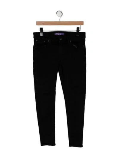 Pre-owned Ralph Lauren Mid-rise Skinny Leg Jeans In Black
