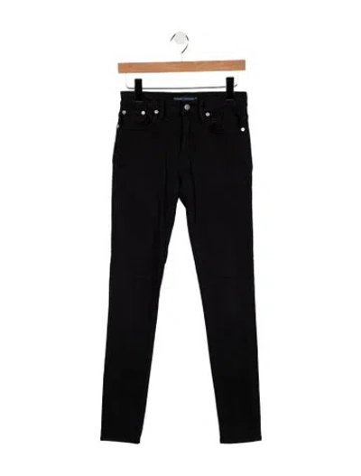 Pre-owned Ralph Lauren Mid-rise Skinny Leg Jeans In Black