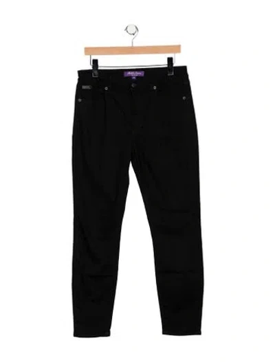 Pre-owned Ralph Lauren Mid-rise Skinny Leg Jeans In Black