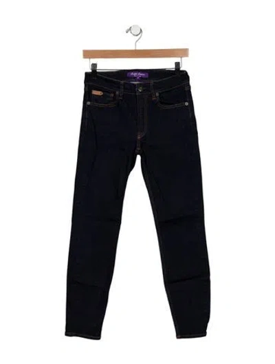 Pre-owned Ralph Lauren Mid-rise Skinny Leg Jeans In Blue