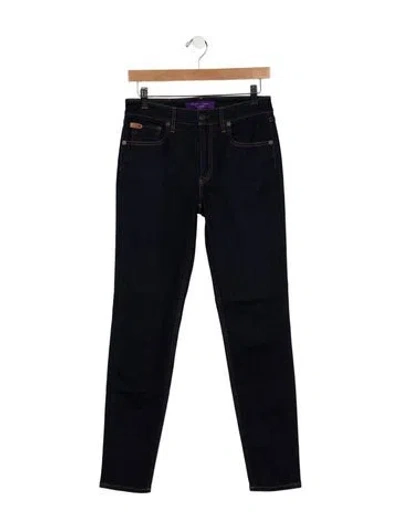 Pre-owned Ralph Lauren Mid-rise Skinny Leg Jeans In Blue