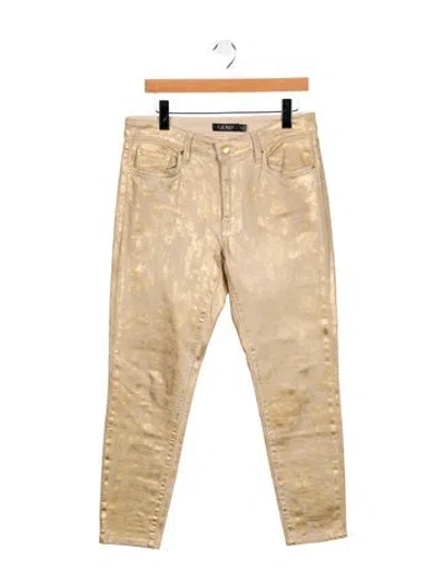 Pre-owned Ralph Lauren Mid-rise Skinny Leg Jeans In Neutral