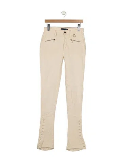 Pre-owned Ralph Lauren Mid-rise Skinny Leg Jeans In Neutral