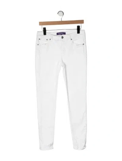 Pre-owned Ralph Lauren Mid-rise Skinny Leg Jeans In Neutral