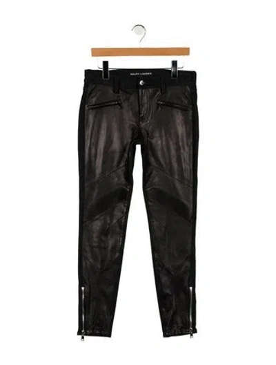 Pre-owned Ralph Lauren Mid-rise Skinny Leg Jeans W/ Tags In Black