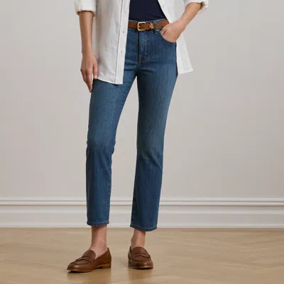 Ralph Lauren Mid-rise Straight Jean In Ocean Blue