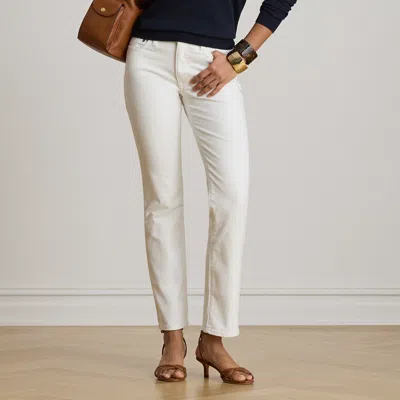 Ralph Lauren Mid-rise Straight Jean In White In Neutral