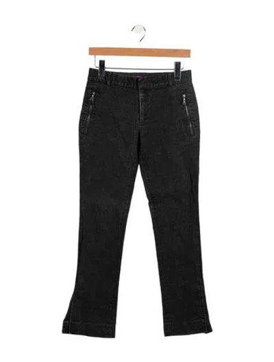 Pre-owned Ralph Lauren Mid-rise Straight Leg Jeans In Black