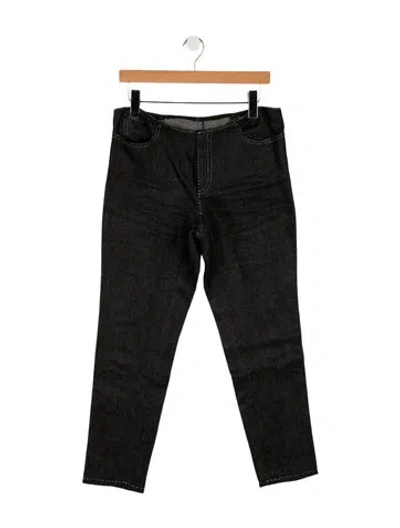 Pre-owned Ralph Lauren Mid-rise Straight Leg Jeans In Black
